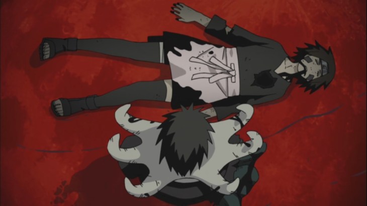 Obito looks at Rin dead