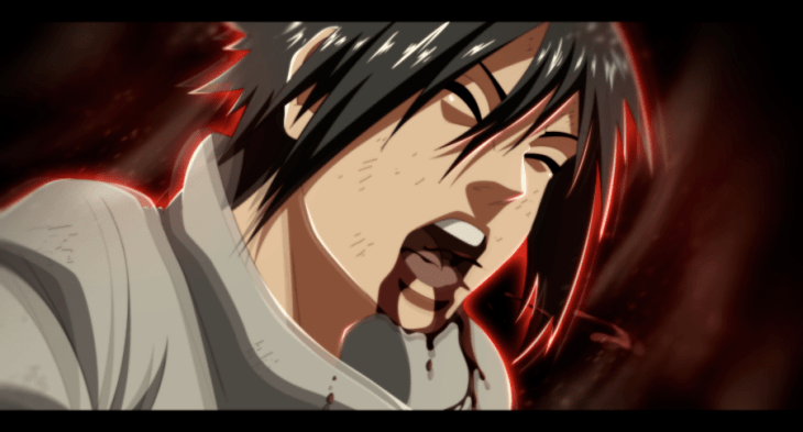 Sasuke blood Naruto 662 by jbeenz