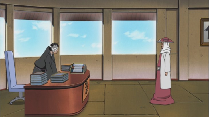Hiruzen finds Danzo in his seat