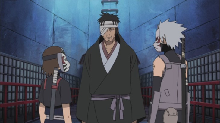Kakashi and Yamato meet with Danzo