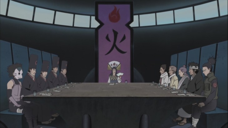 Meeting where Minato is chosen as Fourth Kazekage