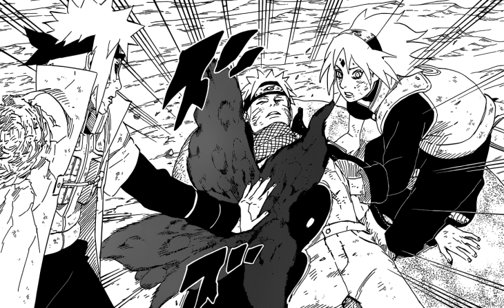 Minato mistakenly gives Zetsu Kurama