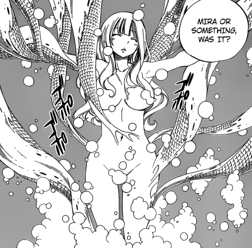 Mirajane transforming into Demon