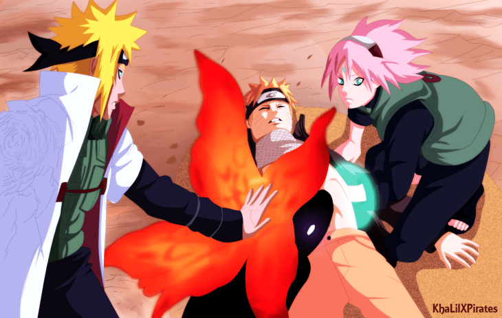 Naruto 664 Minato Naruto Sakura and Zetsu by Khalilxpirates