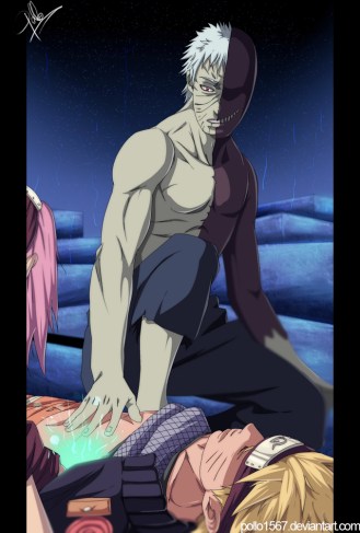 Naruto 666 Obito Saving Naruto by pollo1567