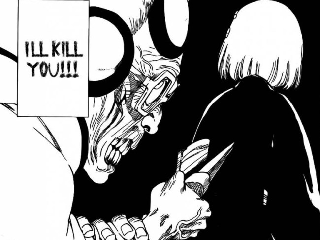 Gwenhael tries to stab Yachiru