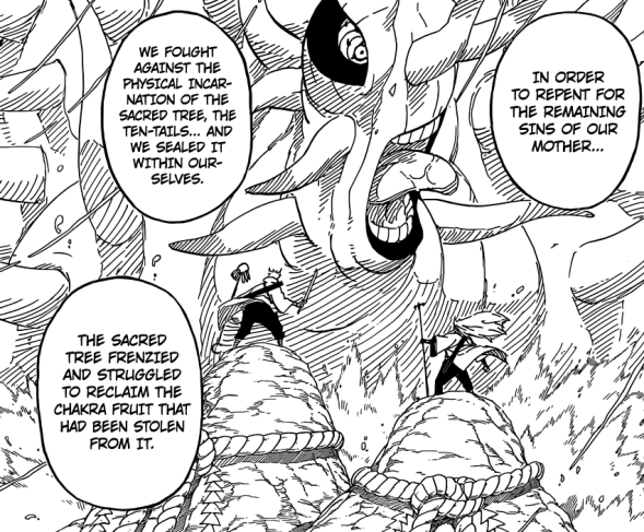 Hagoromo and brother fight Ten Tails