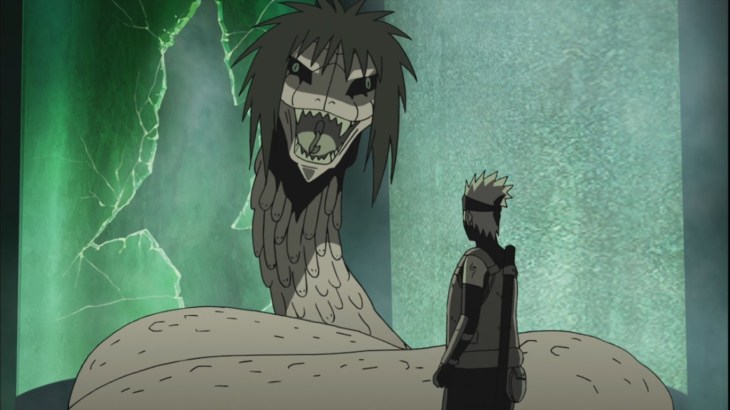Kakashi faces Orochimaru's Snakes