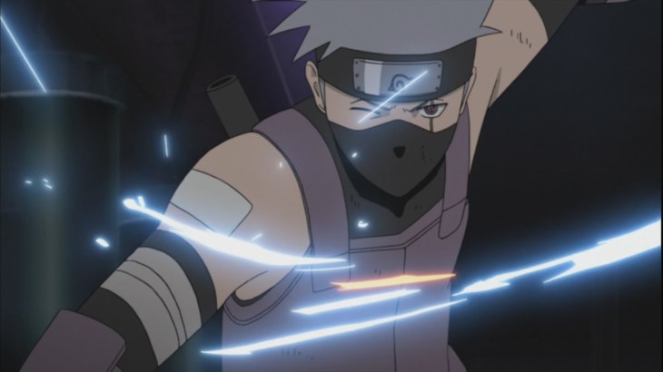 Kakashi gets attacked by Yamato
