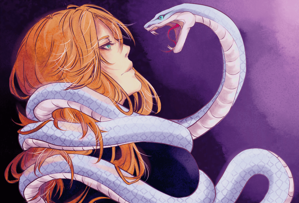 Matsumoto Rangiku and a Snake by iacediai