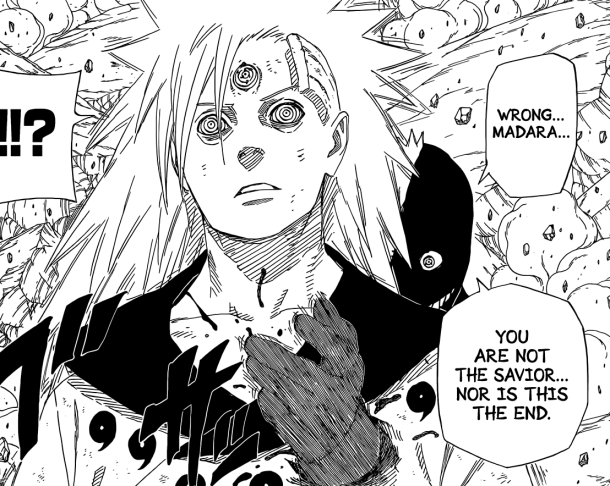 Black Zetsu pierces Madara's Body