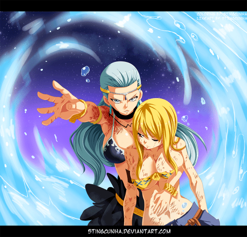 Fairy Tail 384 Aquarius and Lucy by stingcunha