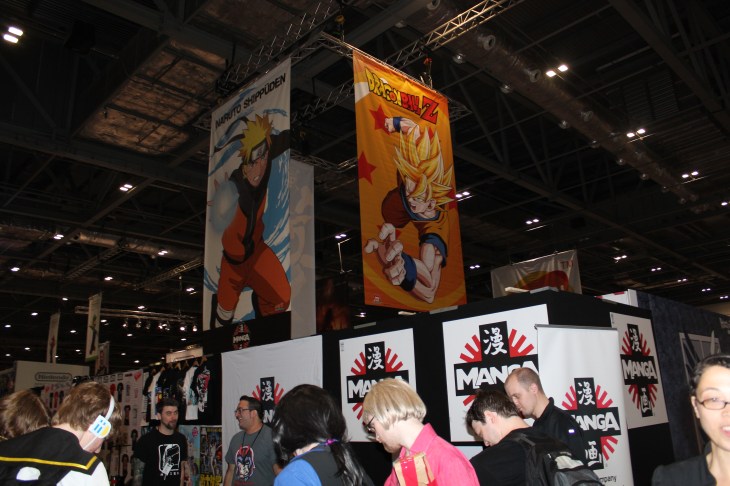 Naruto and Goku Posters at Comic Con
