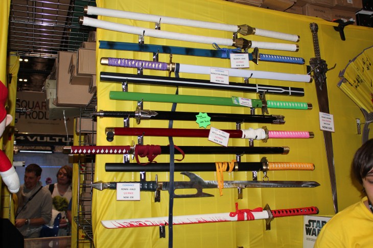 Crazy real swords at Comic Con