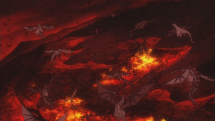 10000 Dragons Appear above Country