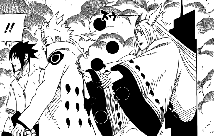 Kaguya reaches out to Naruto and Sasuke