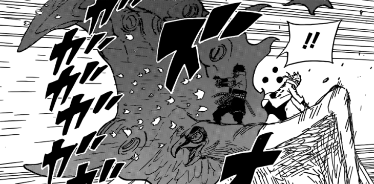 Sasuke protectes Naruto's back