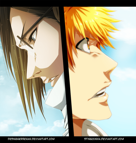 Bleach 586 Uryu and Ichigo by designerrenan