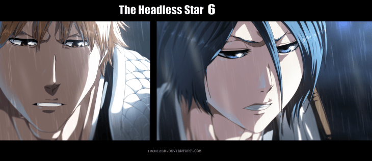 Bleach 587 Rukia and Ichigo on Ishida by ironizer