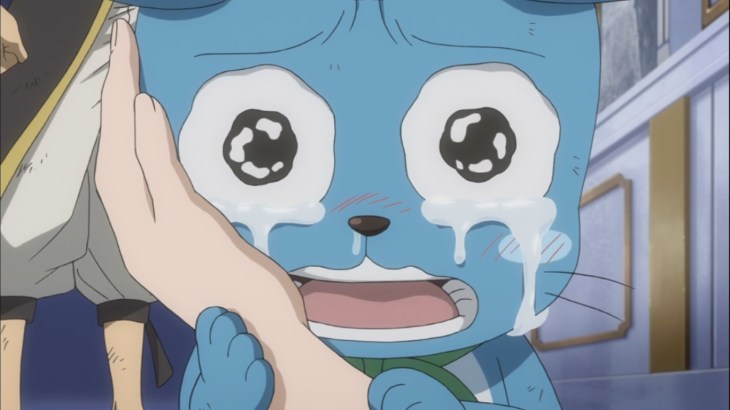 Happy cries at Future Lucy's Death