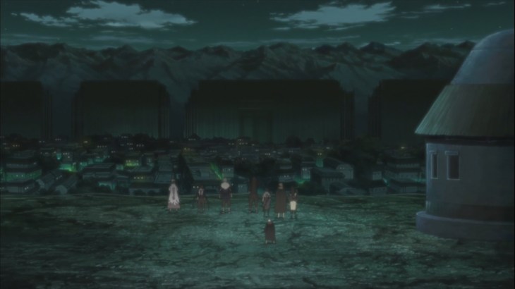 Hokage's and Sasuke look at village