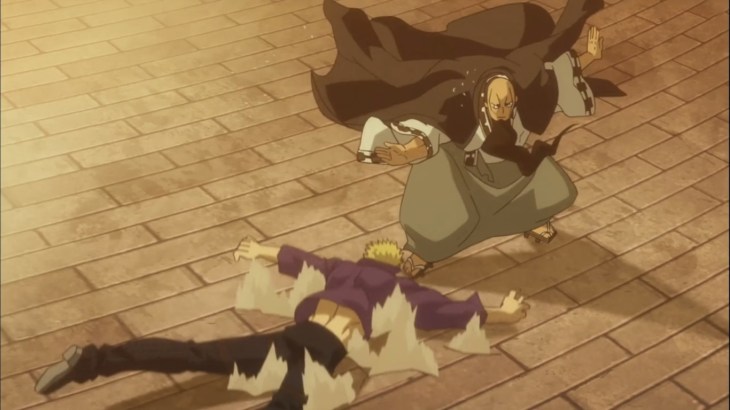 Jura smacks Laxus to the ground