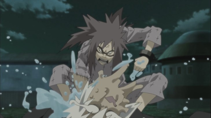 Karin kicks Suigetsu