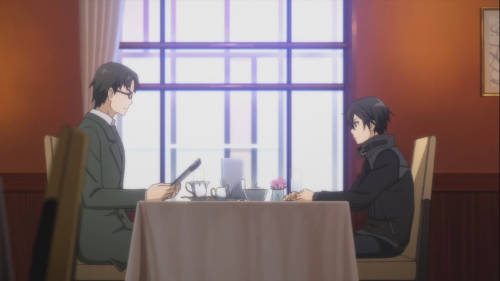 Kirito and Kukouka Seijirou