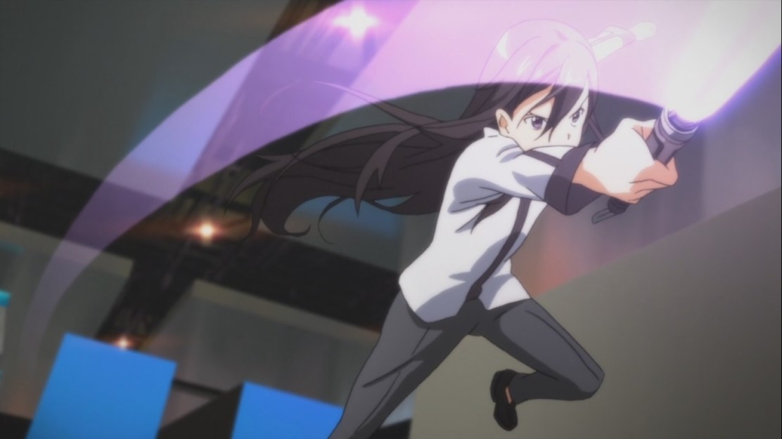 Kirito tries out Photon Sword