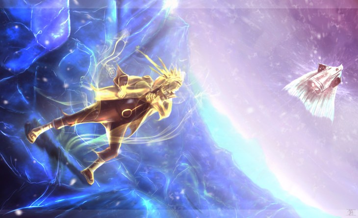 Naruto 683 Naruto and Kaguya on ice by idaisan