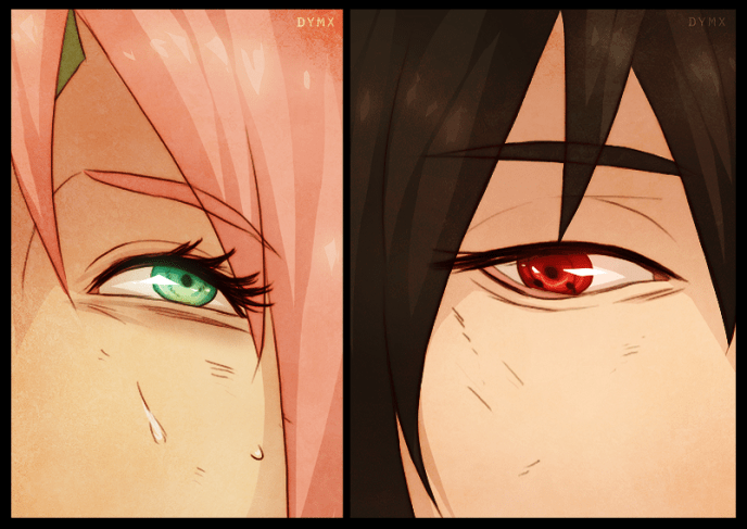 Naruto 685 Sakura and Sasuke by dymx