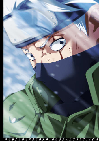 Naruto 686 Kakashi Face by designerrenan