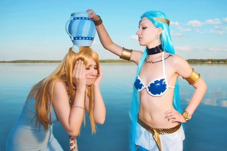 Aquarius and Lucy Cosplay by Ginkirii