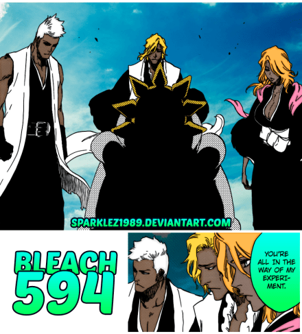 Bleach 594 Mayuri Rose Kensei Rangiku by sparklez1989