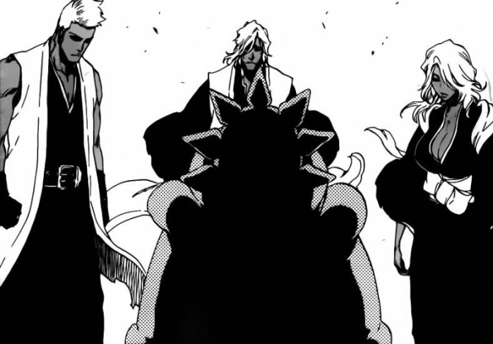 Mayuri faced by Kensei Love and Rangiku