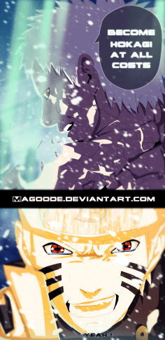 Naruto 687 Obito and Naruto by magooode