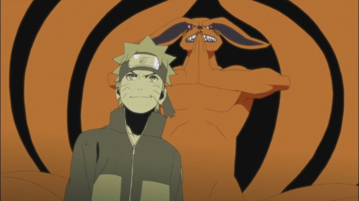 Naruto and Kurama happy to see Minato and his Kurama