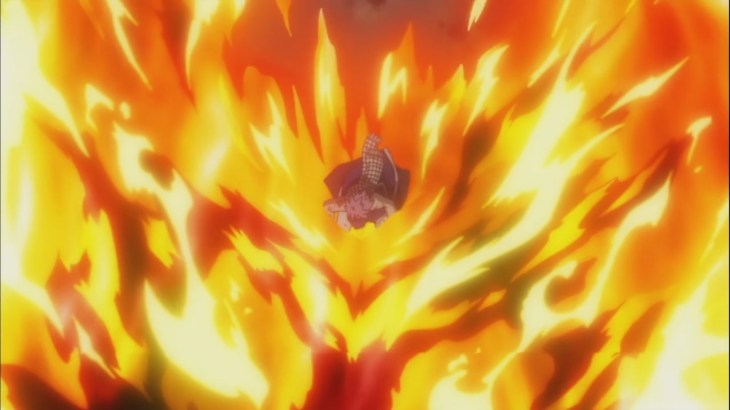 Natsu lands on Atlas Flame