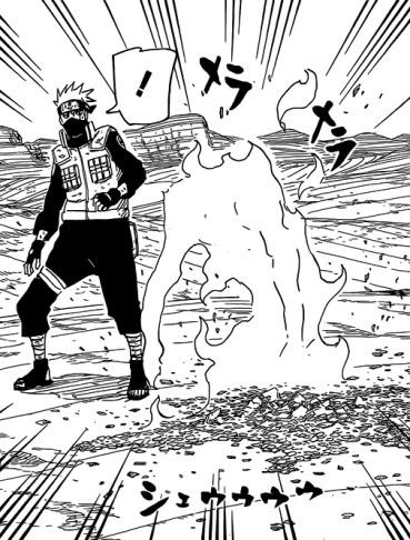 Obito's spirit next to Kakashi