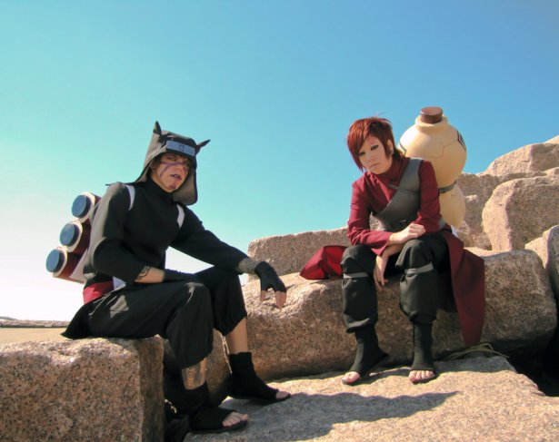 Stay Strong Gaara and Kankuro Cosplay by Nekomatalee