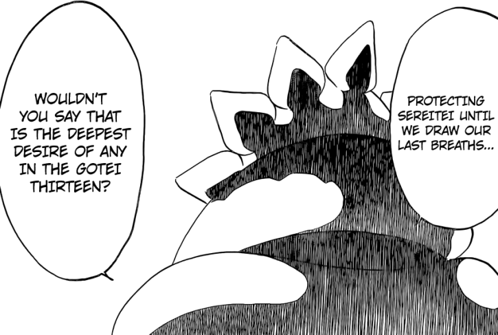 Mayuri talks about protecting Seireitei