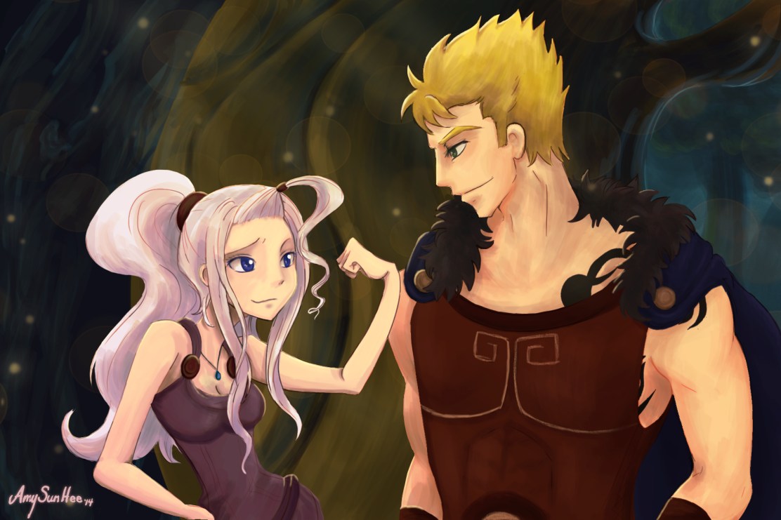 Mirajane and Laxus in Hercules by Sunhee2244