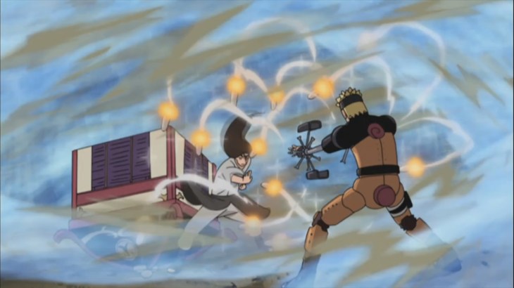 Neji targetted by Mecha Naruto