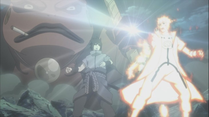 Obito's bomb on Minato