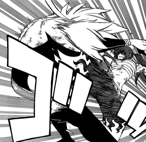 Erza kicks Kyouka
