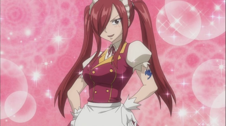 Erza Sexy Waitress Outfit