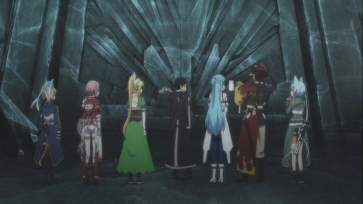 Kirito and Others at Quest Door