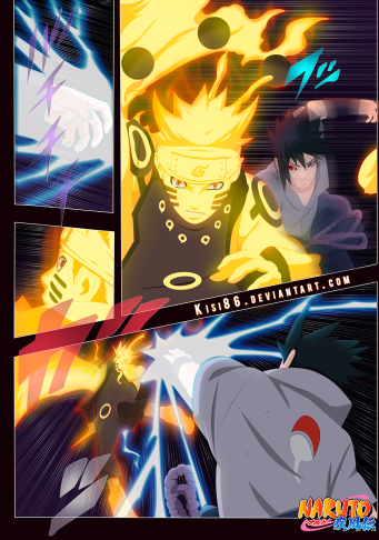 Naruto 695 Sasuke and Naruto by kisi86
