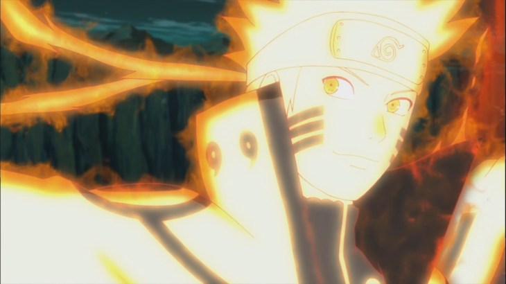 Naruto looks at Minato