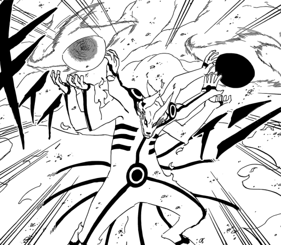 Naruto's Rasengan and Bijuu Dama